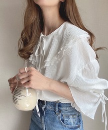 JUNOAH | 2wayビッグカラーブラウス(シャツ/ブラウス)