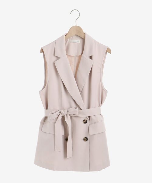 MAJESTIC LEGON（マジェスティックレゴン）の「ダブルボタンLadyジレ（ベスト・レディース・アイボリー/モカ・MEDIUM）」の13枚目の写真