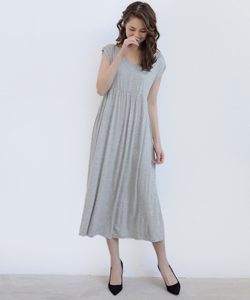 Doux Belle(ドゥーベル)の「ノンスリーブカットソーワンピース(ワンピース・レディース・ライトグレー/ブラック/ネイビー/グレー/レッド・FREE)」の8枚目の写真