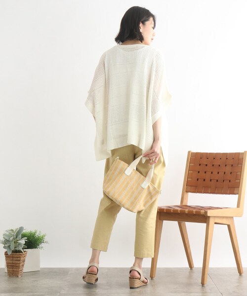 SHOO・LA・RUE（シューラルー）の「◆ストライプ2WAYトート（トートバッグ・レディース・イエロー系2/ベージュ系2/レッド系4・00）」の7枚目の写真