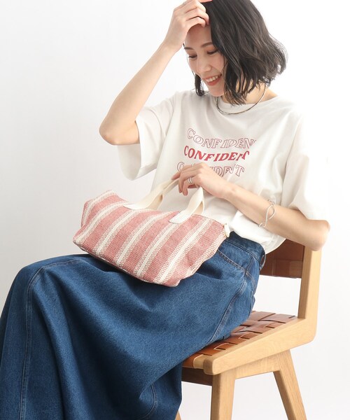 SHOO・LA・RUE（シューラルー）の「◆ストライプ2WAYトート（トートバッグ・レディース・イエロー系2/ベージュ系2/レッド系4・00）」の20枚目の写真