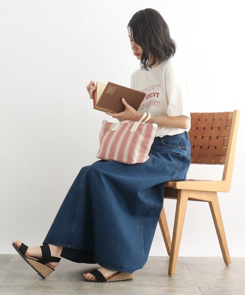 SHOO・LA・RUE（シューラルー）の「◆ストライプ2WAYトート（トートバッグ・レディース・イエロー系2/ベージュ系2/レッド系4・00）」の18枚目の写真