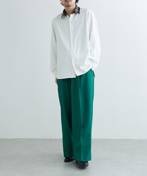 Lui's（ルイス）の「クラシックワイドパンツ（スラックス・メンズ・ブラック/グリーン・SMALL/MEDIUM）」の15枚目の写真