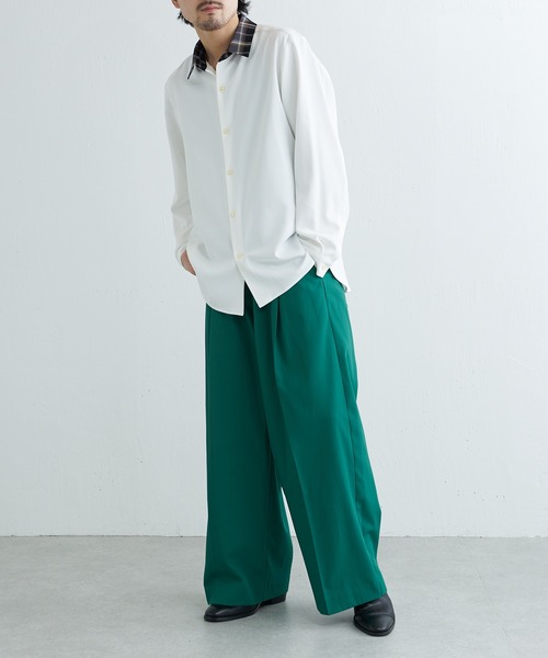 Lui's（ルイス）の「クラシックワイドパンツ（スラックス・メンズ・ブラック/グリーン・SMALL/MEDIUM）」の3枚目の写真