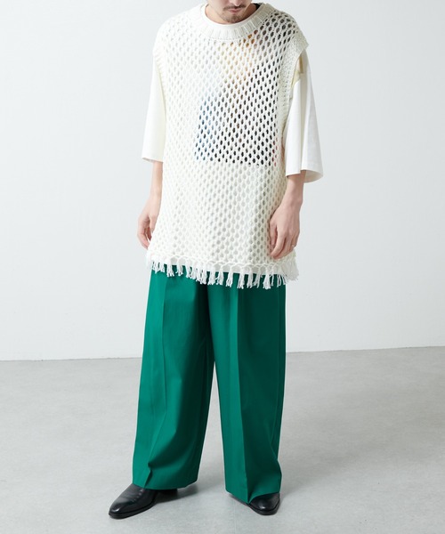 Lui's（ルイス）の「クラシックワイドパンツ（スラックス・メンズ・ブラック/グリーン・SMALL/MEDIUM）」の19枚目の写真