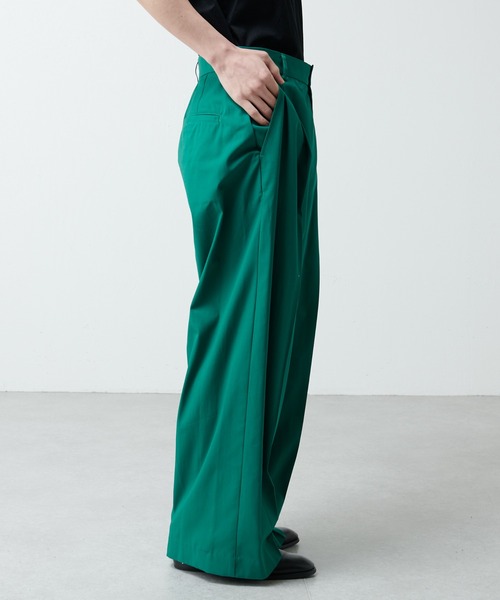 Lui's（ルイス）の「クラシックワイドパンツ（スラックス・メンズ・ブラック/グリーン・SMALL/MEDIUM）」の4枚目の写真