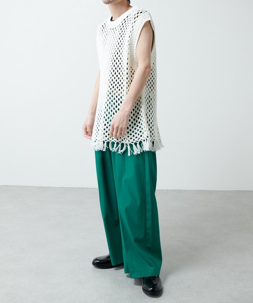 Lui's（ルイス）の「クラシックワイドパンツ（スラックス・メンズ・ブラック/グリーン・SMALL/MEDIUM）」の14枚目の写真