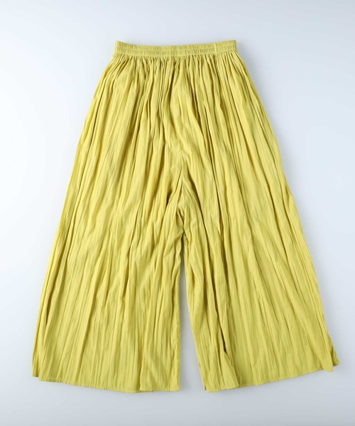 HONEYSUCKLE ROSE(ハニーサックルローズ)の「スカート風のフレア感が魅力【HONEYSUCKLE ROSE】ランダムプリーツスカーチョ(その他パンツ・レディース・パープル/イエロー/グリーン/ダークグレー/ベージュ・L)」の9枚目の写真