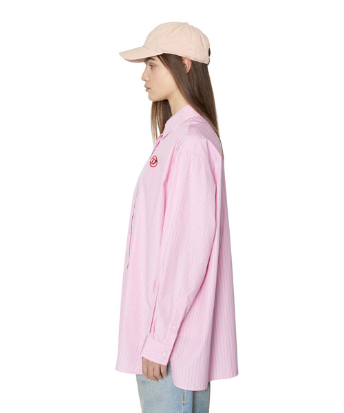 DIESEL（ディーゼル）の「レディース シャツ 長袖 ストライプ ルーズフィット（シャツ/ブラウス・レディース・ピンク・SMALL/MEDIUM/X-SMALL/XX-SMALL）」の10枚目の写真