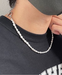 y/m by れぽすけ | チェーンコンビフェイクパールネックレス(ネックレス)