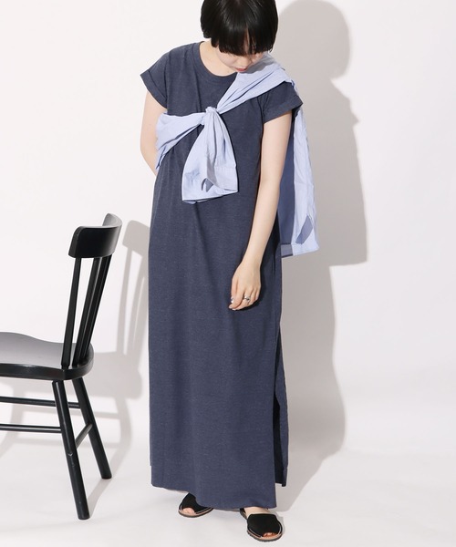 CAL．Berries（カルベリーズ）の「CAL．Berries/カルベリーズ OTONASLIT DRESS WOMEN'S ロングワンピース（ワンピース・レディース・ダークネイビー/ブラック・S）」の6枚目の写真