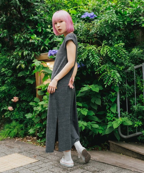 CAL．Berries（カルベリーズ）の「CAL．Berries/カルベリーズ OTONASLIT DRESS WOMEN'S ロングワンピース（ワンピース・レディース・ダークネイビー/ブラック・S）」の18枚目の写真