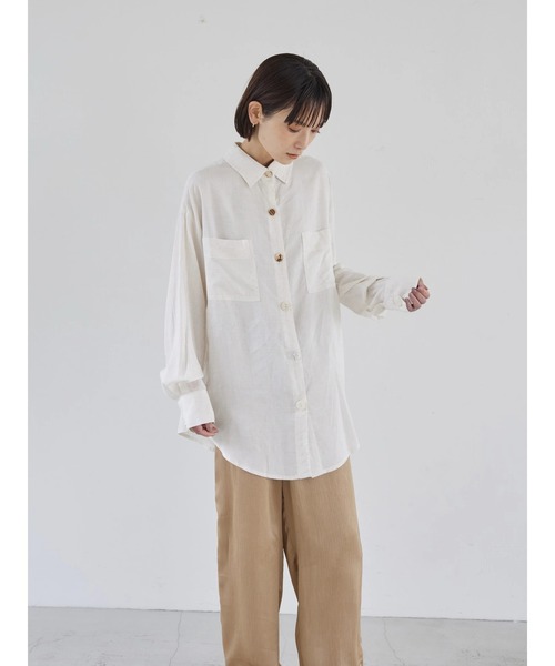 rem closet（レムクローゼット）の「レーヨンリネンマルチボタンシャツ（シャツ/ブラウス・レディース・ナチュラル・FREE）」の14枚目の写真