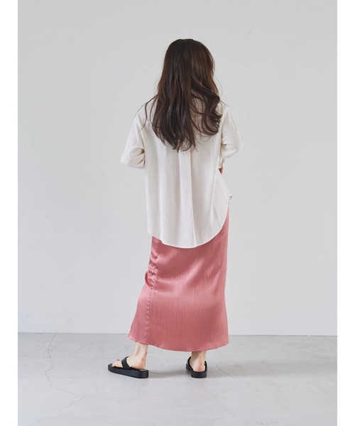 rem closet（レムクローゼット）の「レーヨンリネンマルチボタンシャツ（シャツ/ブラウス・レディース・ナチュラル・FREE）」の4枚目の写真