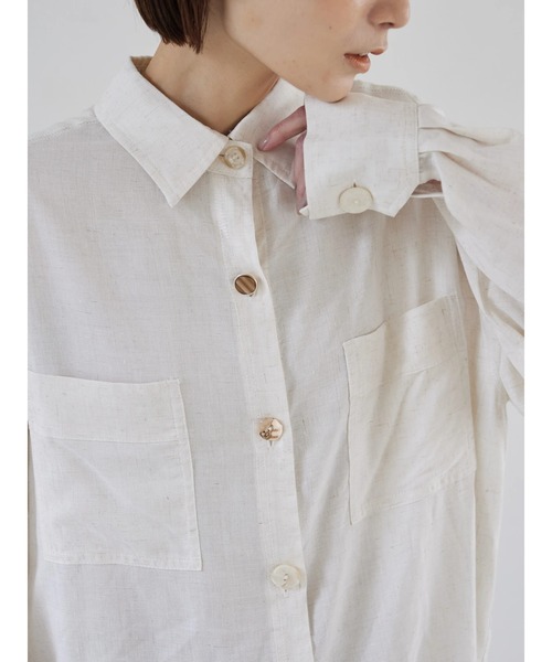 rem closet（レムクローゼット）の「レーヨンリネンマルチボタンシャツ（シャツ/ブラウス・レディース・ナチュラル・FREE）」の10枚目の写真