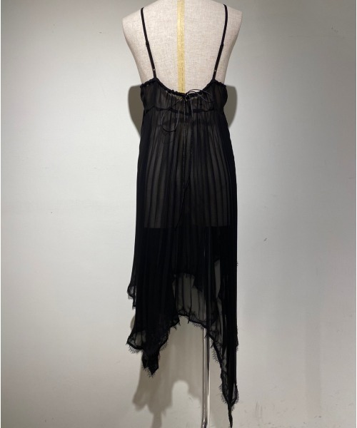 ADDICT NOIR（アディクトノアー）の「ADDICT NOIR/アディクト ノアー/Pleats Chiffon Tops（ワンピース・レディース・ブラック・FREE）」の4枚目の写真