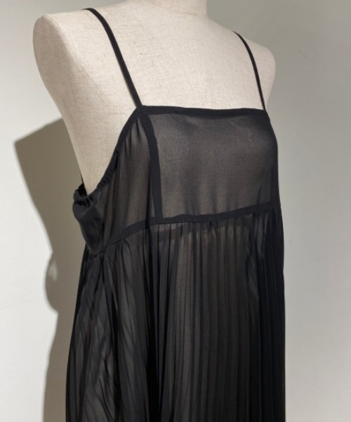 ADDICT NOIR（アディクトノアー）の「ADDICT NOIR/アディクト ノアー/Pleats Chiffon Tops（ワンピース・レディース・ブラック・FREE）」の6枚目の写真