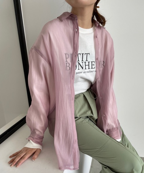 LOVELESS シャンブレーワイドシャツ LOVELESS シャンブレーワイドシャツ レディース
