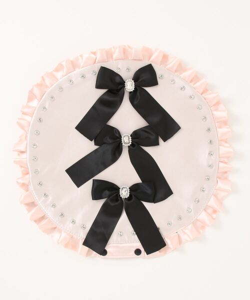 Ank Rouge(アンクルージュ)の「リボンうちわケース(その他雑貨・レディース・ピンク/ブラック・FREE)」の2枚目の写真