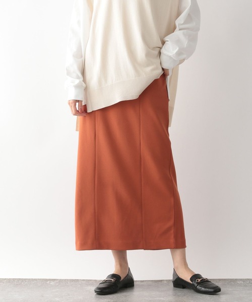 GLOBAL WORK(グローバルワーク)の「スゴラクストレッチIラインスカート/345743(スカート・レディース・ブラック/ブラウン/オレンジ/グリーン・MEDIUM/LARGE)」の4枚目の写真