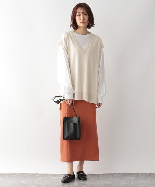 GLOBAL WORK(グローバルワーク)の「スゴラクストレッチIラインスカート/345743(スカート・レディース・ブラック/ブラウン/オレンジ/グリーン・MEDIUM/LARGE)」の21枚目の写真