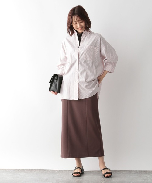 GLOBAL WORK(グローバルワーク)の「スゴラクストレッチIラインスカート/345743(スカート・レディース・ブラック/ブラウン/オレンジ/グリーン・MEDIUM/LARGE)」の10枚目の写真