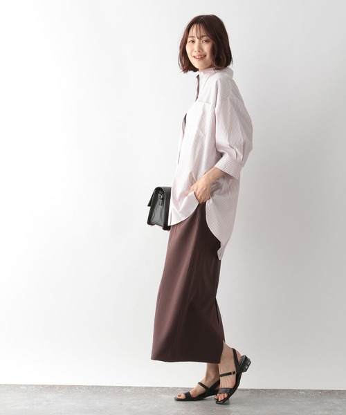 GLOBAL WORK(グローバルワーク)の「スゴラクストレッチIラインスカート/345743(スカート・レディース・ブラック/ブラウン/オレンジ/グリーン・MEDIUM/LARGE)」の11枚目の写真