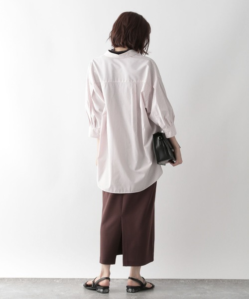 GLOBAL WORK(グローバルワーク)の「スゴラクストレッチIラインスカート/345743(スカート・レディース・ブラック/ブラウン/オレンジ/グリーン・MEDIUM/LARGE)」の12枚目の写真