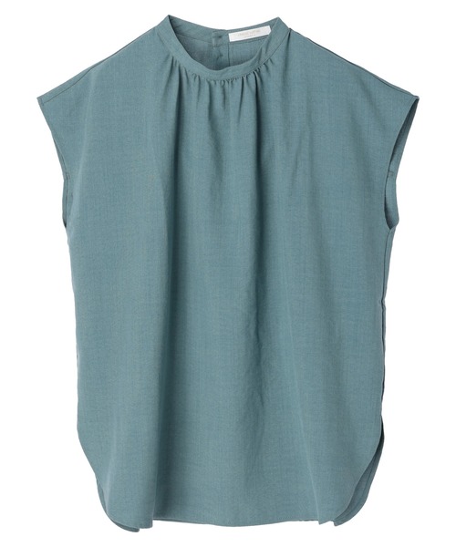 Green Parks(グリーンパークス)の「バック釦フレンチスリーブブラウス(シャツ/ブラウス・レディース・ライトベージュ/ブラック/ブルーグリーン・FREE)」の3枚目の写真