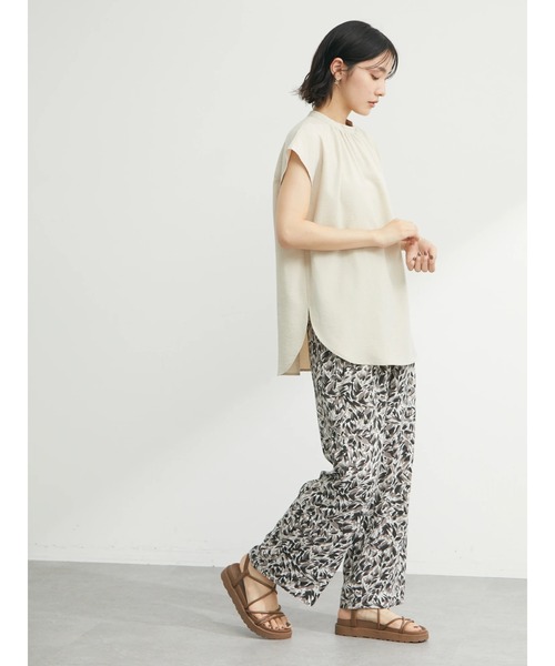 Green Parks(グリーンパークス)の「バック釦フレンチスリーブブラウス(シャツ/ブラウス・レディース・ライトベージュ/ブラック/ブルーグリーン・FREE)」の19枚目の写真