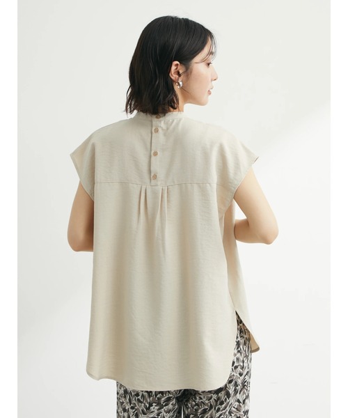 Green Parks(グリーンパークス)の「バック釦フレンチスリーブブラウス(シャツ/ブラウス・レディース・ライトベージュ/ブラック/ブルーグリーン・FREE)」の18枚目の写真