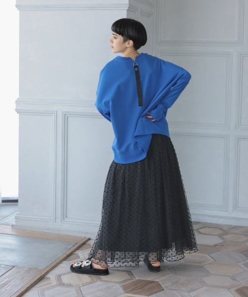 DONOBAN（ドノバン）の「フロッキードットスカート（スカート・レディース・ブラック・F）」の6枚目の写真