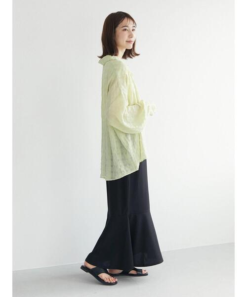 Green　Parks（グリーンパークス）の「・novem9 カットジョーゼットマーメイドスカート（スカート・レディース・ブルー/レッド/ブラック/ピンク・FREE）」の17枚目の写真