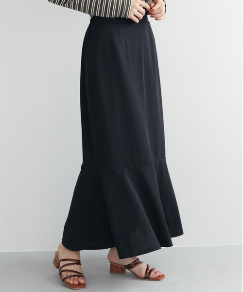 Green　Parks（グリーンパークス）の「・novem9 カットジョーゼットマーメイドスカート（スカート・レディース・ブルー/レッド/ブラック/ピンク・FREE）」の2枚目の写真