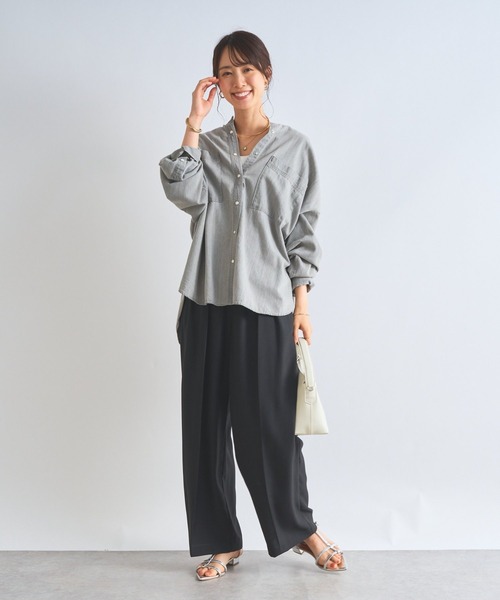 un dix cors デニムビックシャツ　グレー デニムビックシャツ（シャツ/ブラウス）｜un dix cors（アンディ
