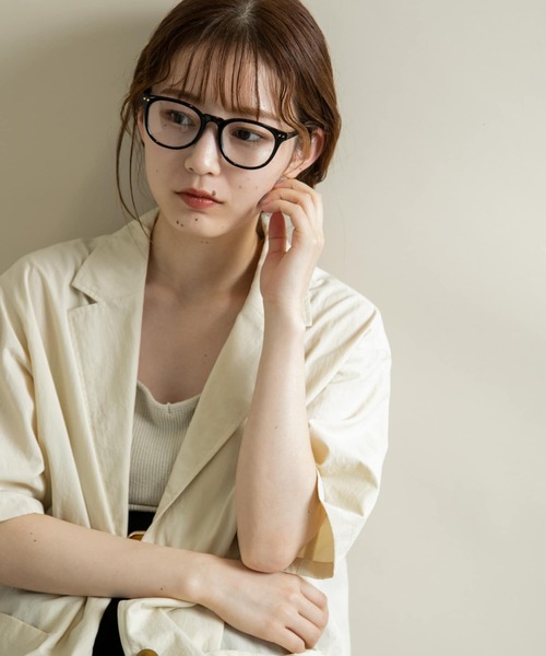 SMELLY(スメリー)の「セルフレームダテメガネ(メガネ・レディース・ブラック・-)」の3枚目の写真