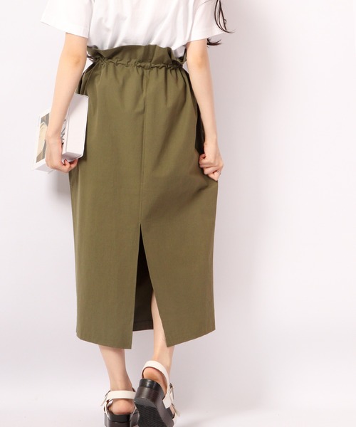 TRANOI（トラノイ）の「TRANOI ウエストギャザースカート（スカート・レディース・ブラック/ベージュ/カーキ・FREE）」の18枚目の写真