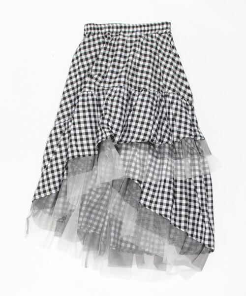 meJane（ミージェーン）の「ギンガムチェックレイヤードチュールスカート（スカート・レディース・チェック・FREE）」の6枚目の写真