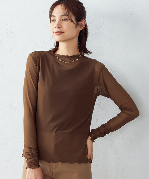 COMME CA ISM(コムサイズム)の「シアー メロウ カットソー(Tシャツ/カットソー・レディース・ブラック/ブラウン/ミント・MEDIUM/LARGE)」の14枚目の写真