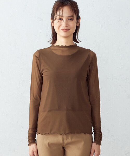 COMME CA ISM(コムサイズム)の「シアー メロウ カットソー(Tシャツ/カットソー・レディース・ブラック/ブラウン/ミント・MEDIUM/LARGE)」の13枚目の写真