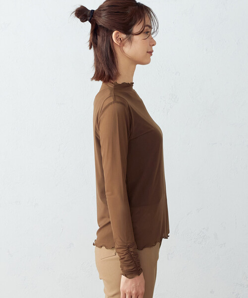 COMME CA ISM(コムサイズム)の「シアー メロウ カットソー(Tシャツ/カットソー・レディース・ブラック/ブラウン/ミント・MEDIUM/LARGE)」の12枚目の写真