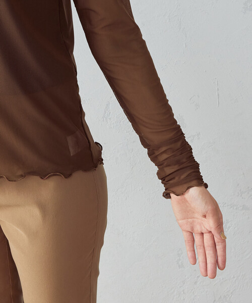 COMME CA ISM(コムサイズム)の「シアー メロウ カットソー(Tシャツ/カットソー・レディース・ブラック/ブラウン/ミント・MEDIUM/LARGE)」の8枚目の写真