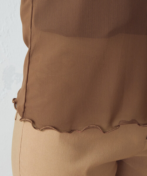 COMME CA ISM(コムサイズム)の「シアー メロウ カットソー(Tシャツ/カットソー・レディース・ブラック/ブラウン/ミント・MEDIUM/LARGE)」の7枚目の写真