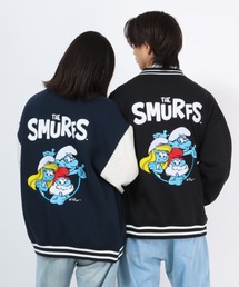Salong hameu（サロン ハミュー）の「THE SMURFS（スマーフ）キャラクター刺繍スウェットスタジャン（裏起毛）（スタジャン）」