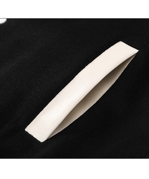 Ressaca(レサーカ)の「オーバーサイズ ワッペンロゴ刺繍スタジャン フェイクレザー切り替えブルゾン(スタジャン・メンズ・ブラウン系その他/ブラック/ブラック系その他2/ブラウン系その他2/ブラック系その他/グレー/ブラウン/グリーン/グリーン系その他2・M/XL/L)」の18枚目の写真