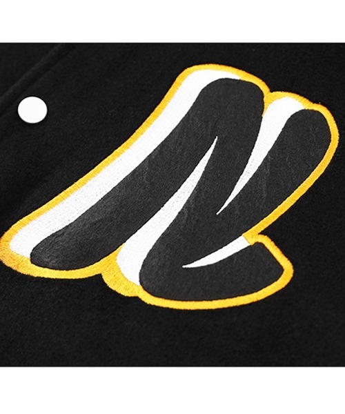 Ressaca(レサーカ)の「オーバーサイズ ワッペンロゴ刺繍スタジャン フェイクレザー切り替えブルゾン(スタジャン・メンズ・ブラウン系その他/ブラック/ブラック系その他2/ブラウン系その他2/ブラック系その他/グレー/ブラウン/グリーン/グリーン系その他2・M/XL/L)」の21枚目の写真