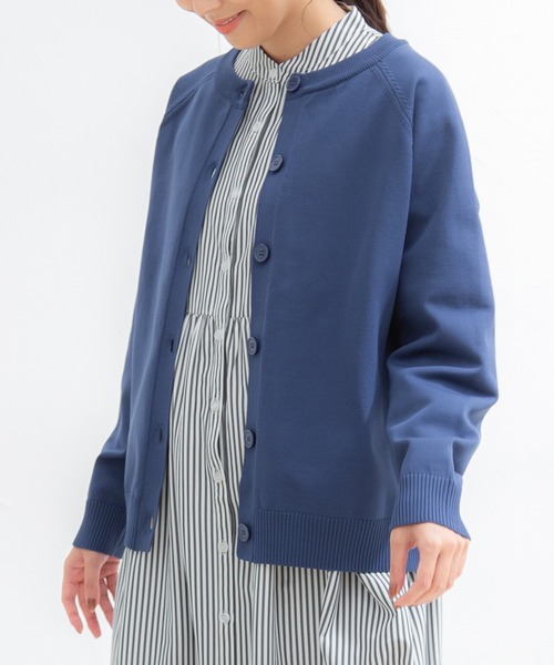 Honeys（ハニーズ）の「クルーネックカーディガン（カーディガン/ボレロ・レディース・ブラック/ライム/ブルー/アイボリー/ピンク系その他・LL/M/L）」の4枚目の写真