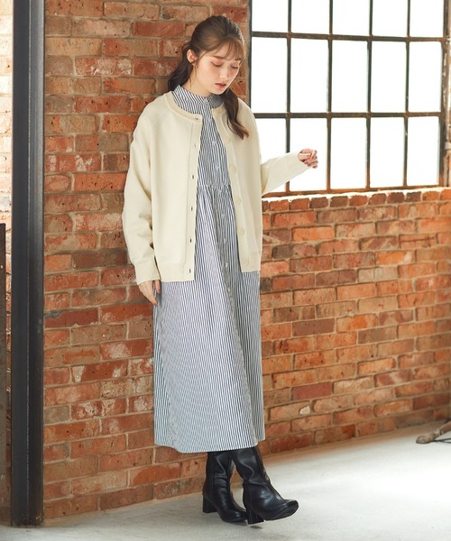 Honeys（ハニーズ）の「クルーネックカーディガン（カーディガン/ボレロ・レディース・ブラック/ライム/ブルー/アイボリー/ピンク系その他・LL/M/L）」の13枚目の写真