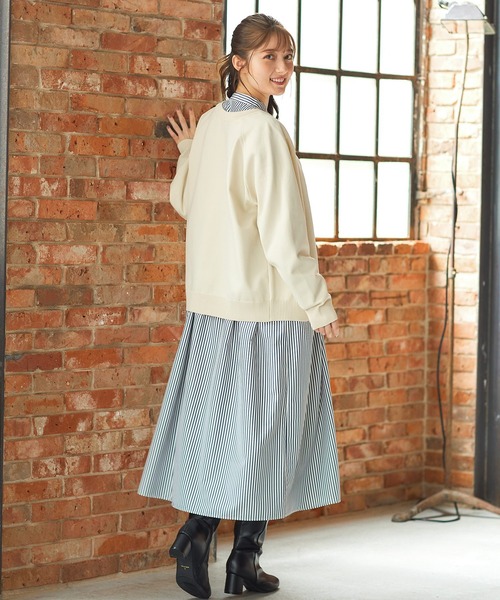 Honeys（ハニーズ）の「クルーネックカーディガン（カーディガン/ボレロ・レディース・ブラック/ライム/ブルー/アイボリー/ピンク系その他・LL/M/L）」の21枚目の写真