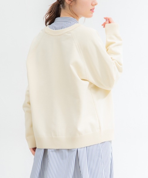 Honeys（ハニーズ）の「クルーネックカーディガン（カーディガン/ボレロ・レディース・ブラック/ライム/ブルー/アイボリー/ピンク系その他・LL/M/L）」の6枚目の写真